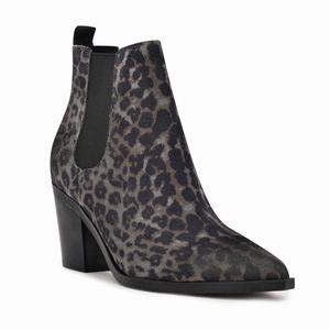 Nine West Wyllis Block Heel Enkellaarsjes Grijs Nederland | YKF-481597